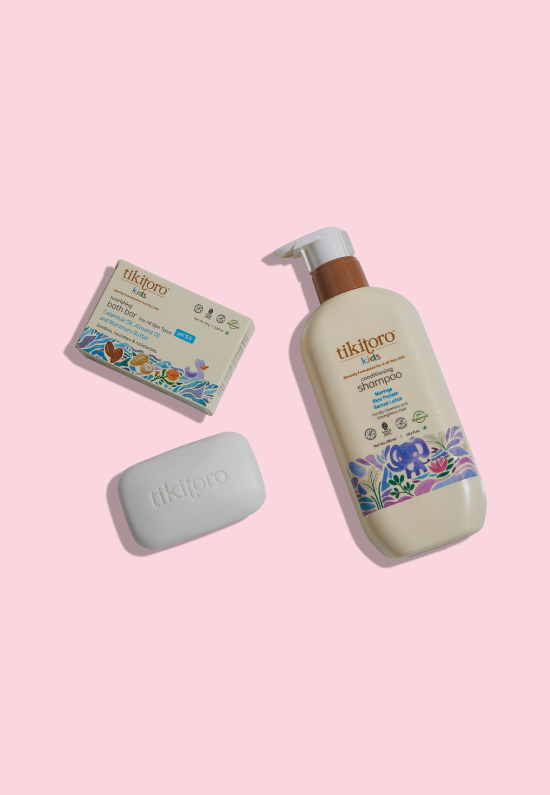 Kids shampoo and bath bar set