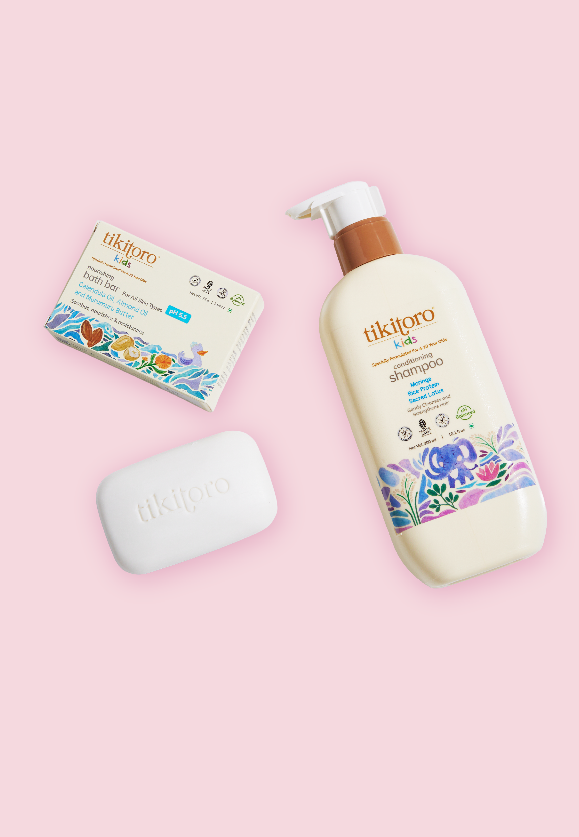 Kids shampoo and bath bar combo