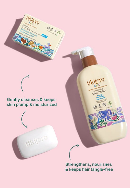 Tikitoro Kids Shampoo with Bath Bar - Pack of 2 - Tikitoro